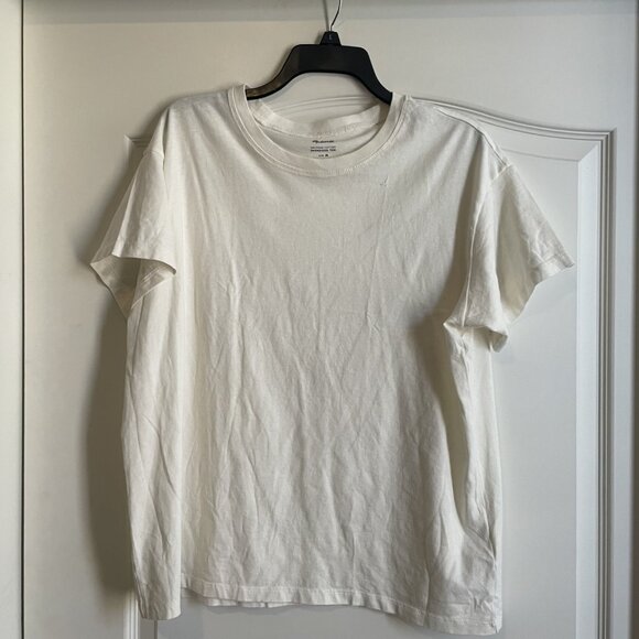 Madewell Oversized Ivory Knit Top or Tee - Size Medium - Retail $52 - Picture 1 of 4